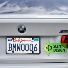 Silicone License Plate Frame - 1 Pack Black License Plate Frame,Front or Rear Cover Slim Holder with Screws, Black Screw Caps, with Rust-Proof.  Rattle-Proof.  Weather-Proof for Women, Men - Black - View 7