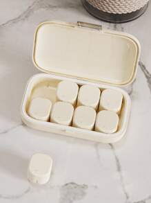 1入組周度藥盒旅行藥收納藥盒7平板收納容器平板分配器塑膠獨立的格子 - 粉色 - 查看 6