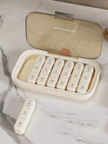 1入組周度藥盒旅行藥收納藥盒7平板收納容器平板分配器塑膠獨立的格子 - 粉色 - 查看 3