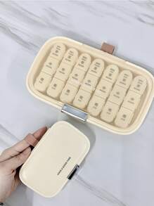 1入組周度藥盒旅行藥收納藥盒7平板收納容器平板分配器塑膠獨立的格子 - 粉色 - 查看 9