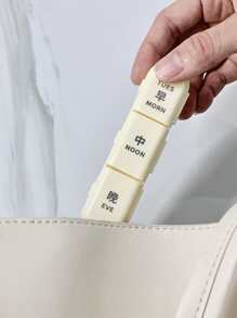 1入組周度藥盒旅行藥收納藥盒7平板收納容器平板分配器塑膠獨立的格子 - 粉色 - 查看 10