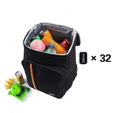 Large Capacity 20L Waterproof Insulated Backpack With Ice Pack, Cooler Bag, Freshness Keeping For Picnic School Backpack Back To School Laptop Backpack - Black - View 1