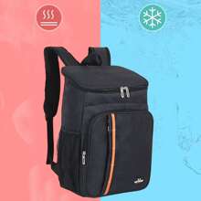 Large Capacity 20L Waterproof Insulated Backpack With Ice Pack, Cooler Bag, Freshness Keeping For Picnic School Backpack Back To School Laptop Backpack - Black - View 3