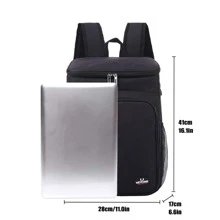 Large Capacity 20L Waterproof Insulated Backpack With Ice Pack, Cooler Bag, Freshness Keeping For Picnic School Backpack Back To School Laptop Backpack - Black - View 5