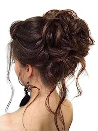 SHDanrtsey Long Beard Hair Tie, Synthetic Wavy Hairstyling Hair Bun With Long Beard, Messy Hair Tie, Hair Wrap