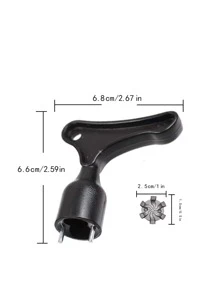 1 Set Golf Shoes Replacement And Repair Tool Kit, Including 1 Wrench And 12 Spikes With Anti-skid Design - Grey - View 2