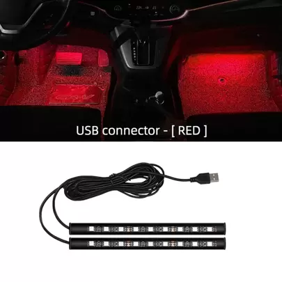 1pc 2 In 1 USB Car Decorative Ambient Light
