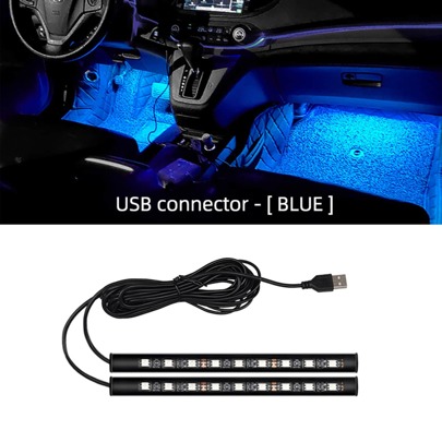 1pc 2 In 1 USB Car Decorative Ambient Light
