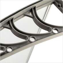 40"x 80" Gray Color Polycarbonate Front Door Window Awning Patio Cover Canopy - 白色 - 查看 5