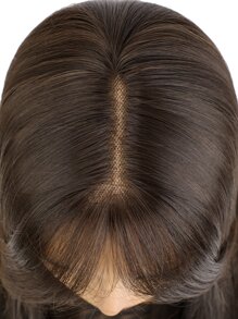 13X4X1 T型蕾絲長直型合成假髮 - 紫紅色 - 查看 5