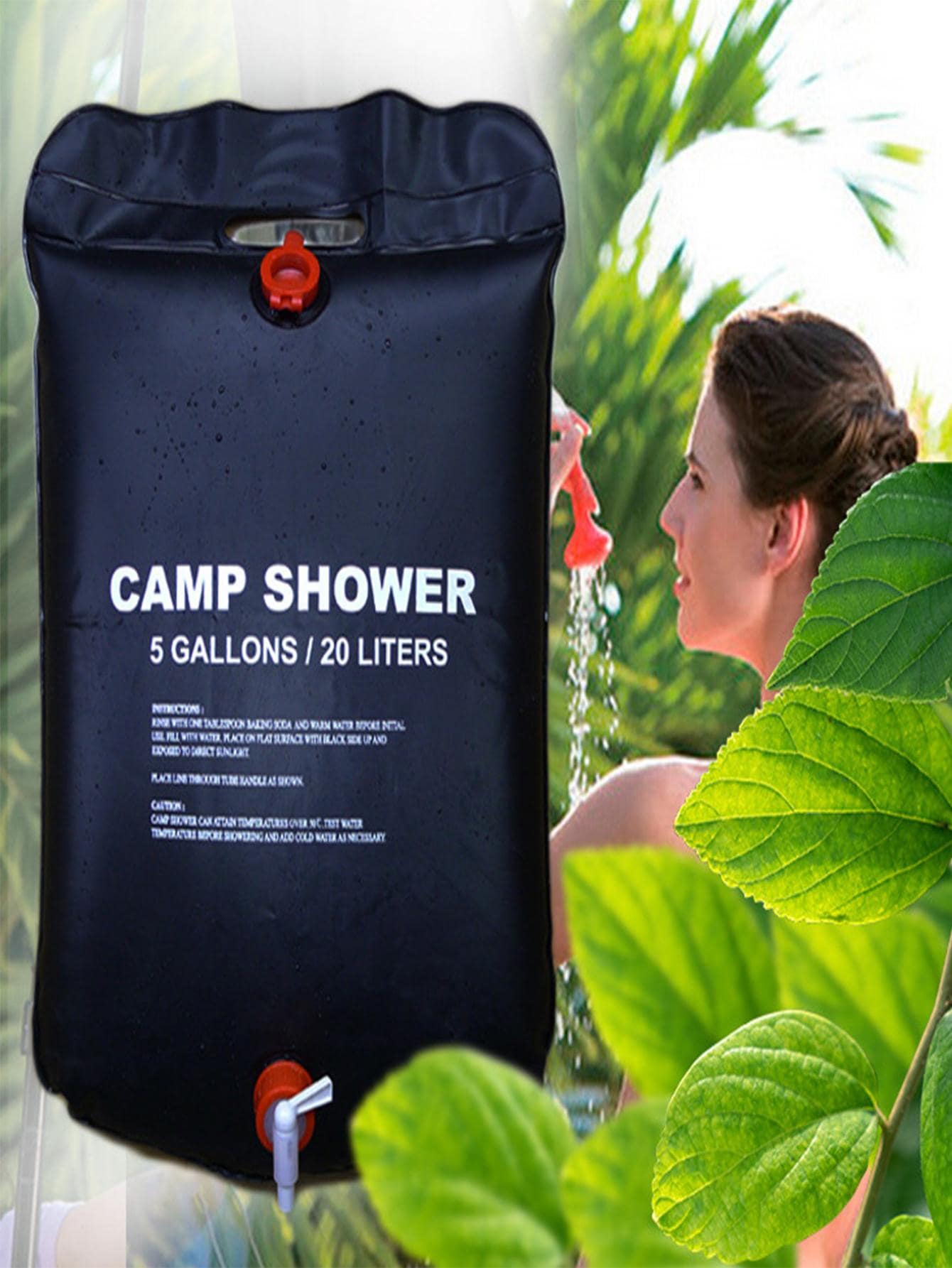 Outdoor Solar Shower Bag Portable Folding Bathing Bag For Camping