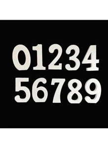 4英寸白色木頭數字適用於墻面裝飾工藝復活節,可打印站立的數字木頭標誌板適用於裝飾用品家庭派對DIY藝術繪畫 - 白色 - 查看 4