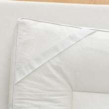 Mattress Topper Microfiber Mattress Pad Cover Quilted Mattress Cover 8-20'' Deep Fitted elastic strap Mattress Protector Down Alternative Filling Noiseless & Breathable Pillow Top White - White - View 6