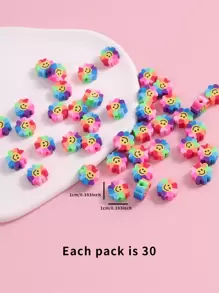 30pcs/set Floral DIY Clay Beads - Multicolor - View 8