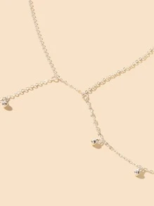 1入組銀色合金球鏈條身體鏈 - 銀色 - 查看 3