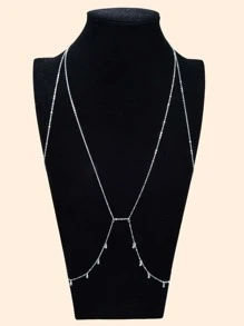 1入組銀色合金球鏈條身體鏈 - 銀色 - 查看 4