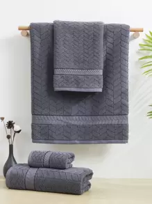 QIBHI 1/2/9条装纯色提花浴巾，轻薄吸水，方便用于浴室、旅行、居家使用，也适合开学季、美容院、家庭浴室等场所，是美容院、酒店、运动场所的理想之选，也是居家必备的毛巾和护肤浴巾。 - 深灰色 - 查看 2