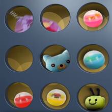 Blue Kids Mini Home Claw Machine Game, USB & Battery Powered Dual Charging Crane Claw Machine (Includes 10pcs Plush Toys & 10pcs Capsule Toys) - Hot Pink - View 6