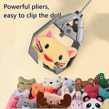 Blue Kids Mini Home Claw Machine Game, USB & Battery Powered Dual Charging Crane Claw Machine (Includes 10pcs Plush Toys & 10pcs Capsule Toys) - Hot Pink - View 3