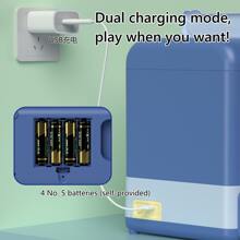 Blue Kids Mini Home Claw Machine Game, USB & Battery Powered Dual Charging Crane Claw Machine (Includes 10pcs Plush Toys & 10pcs Capsule Toys) - Hot Pink - View 5