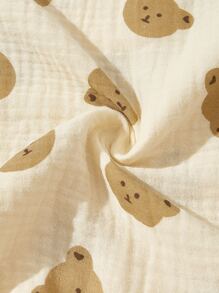 1pc Baby Stroller Basket Cover With Bear Pattern, Dust Cover - Multicolor - View 4