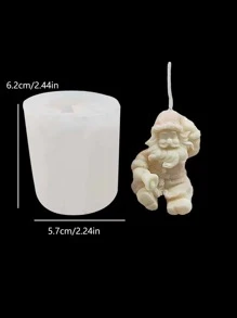 1 个圣诞老人硅胶模具 - 白色 - 查看 3