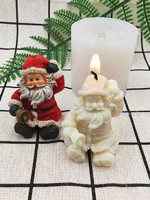 1 个圣诞老人硅胶模具 - 白色 - 查看 1