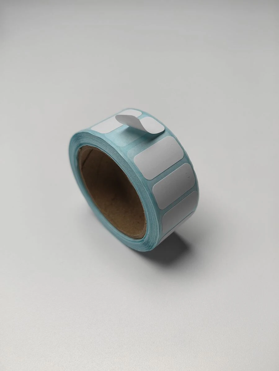 1卷 20x10mm 700张/卷 热敏打印可移除空白标签 长方形自粘可书写条形码超市标签 适用于热敏打印机 - 白色 - 查看 1