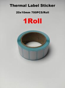 1卷 20x10mm 700张/卷 热敏打印可移除空白标签 长方形自粘可书写条形码超市标签 适用于热敏打印机 - 白色 - 查看 5