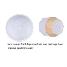 Flower Pot Garden Planters Indoor Plant Containers White Home Decro - White - View 5