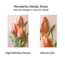 1入組粉色的北歐風自然風格鬱金香壁畫 - 粉色 - 查看 3