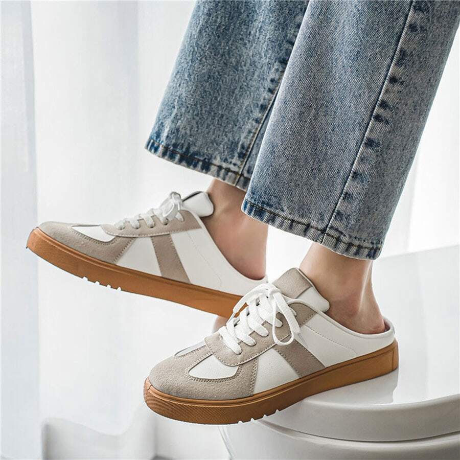 Leisure Comfortable Colorblock Anti-slip Half Toe Socks For Outdoor Activities