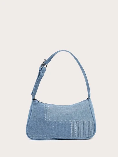 The Ladies' Single-Shoulder Baguette Bag Is Solid Color, Compact, Lightweight, And Stylish, Suitable For Going Out.