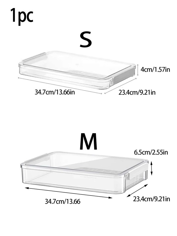 1pc A4 Plus Clear File Box With Handle, Acrylic Plastic Storage Box