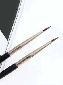 1pc Fine Eye Liner Brush & Eyebrow Makeup Brush, Eyebrow Brush, Eyeshadow Brush, Brush - Black - View 4