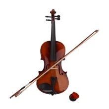 New 4/4 Acoustic Violin Case Bow Rosin Natural - màu nâu - Xem 2