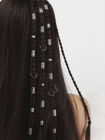 80pcs Dreadlocks Hair Rings Set, Braiding Design Hair Accessories For Women And Girls Braid, Adjustable Headband