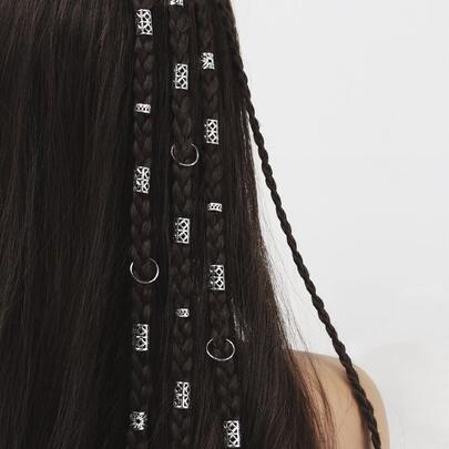 80pcs Dreadlocks Hair Rings Set, Braiding Design Hair Accessories For Women And Girls Braid, Adjustable Headband
