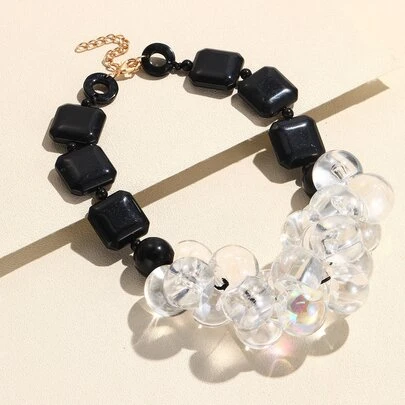 1入組時尚復古可愛串珠項鏈適合女士