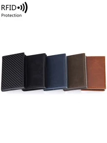 Đúng mốt Dây kéo Ví thẻ - màu nâu - Xem 6