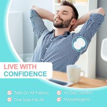 10pcs Disposable Ultra Thin Sweat-absorbing Underarm Pads For Sport And Outdoor Activities - White - View 4