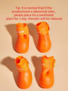 4 chiếc Ủng đi mưa cho thú cưng có họa tiết chữ cái - Nhiều màu - Xem 6