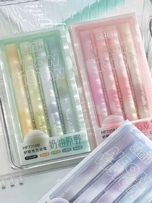 cái/bộ Bút dạ quang huỳnh quang, Màu neon, Làm nổi bật những điểm quan trọng, Vẽ nguệch ngoạc, Bút huỳnh quang học tập cho học sinh, Bút máy tính xách tay dung lượng lớn, Bút đánh dấu - Hồng - Xem 3