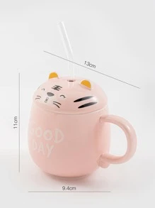 1套粉色老虎卡通吸管杯返校 - 粉色 - 查看 2