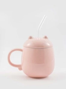 1套粉色老虎卡通吸管杯返校 - 粉色 - 查看 4