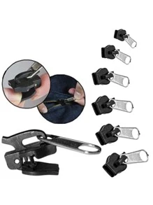6pcs Multifunctional Zipper Pulls Instant Fixer Clothing Sewing Accessories - Black - View 4