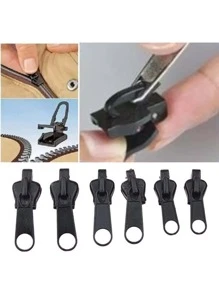 6pcs Multifunctional Zipper Pulls Instant Fixer Clothing Sewing Accessories - Black - View 3