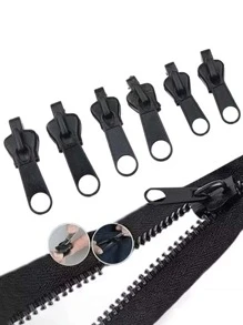 6pcs Multifunctional Zipper Pulls Instant Fixer Clothing Sewing Accessories - Black - View 1