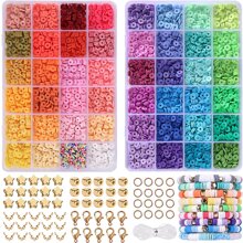 5000 Piezas 48 Colores Diy Suave Arcilla De Rebanadas De Cerámica Conjunto, Perlas Falsas Para Hacer Joyas, Conjunto De Producción De Pulseras Y Collares