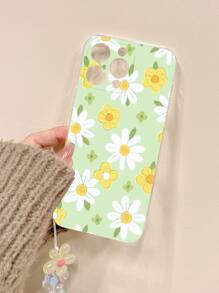 花卉圖案手機外殼附帶繩子 - 彩色 - 查看 2